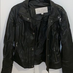 Black faux leather jacket